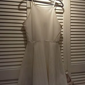 White summer frock, sundress, straps